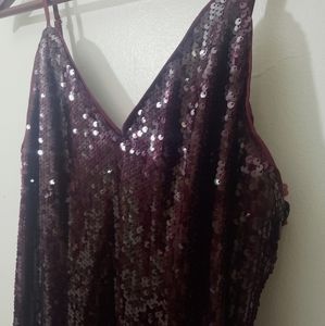 Sexy Short Dark Red Sequin Dress 🎁